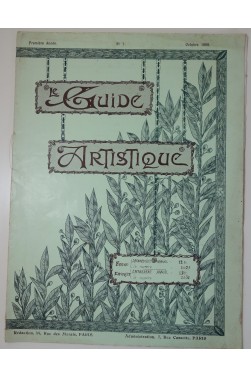 Le Guide Artistique. Revue d'Art Décoratif et d'Enseignement. N° 1 à 4, 1909 - 1910