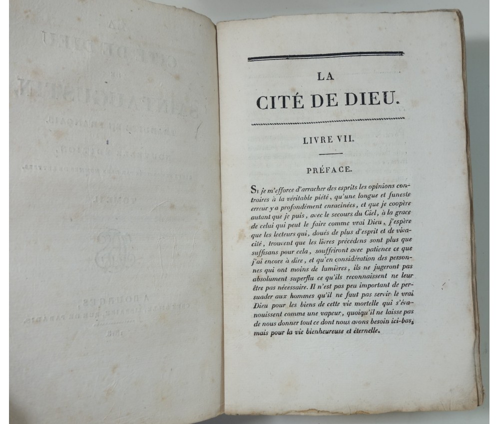 Livre Ancien 1736 : La Cité De Dieu De Saint Augustin - Tome Second - Reliure D'époque