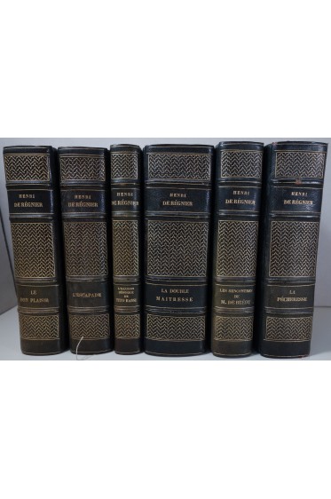 L'oeuvre romanesque de Henri de Régnier. 6 volumes illustrés sur Japon - Envoi de l'auteur à Pozner