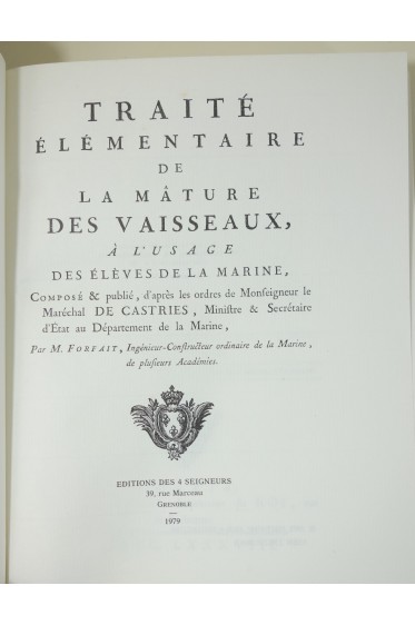 Traité Elémentaire de la Mâture des Vaisseaux à l'Usage des Elèves de la Marine