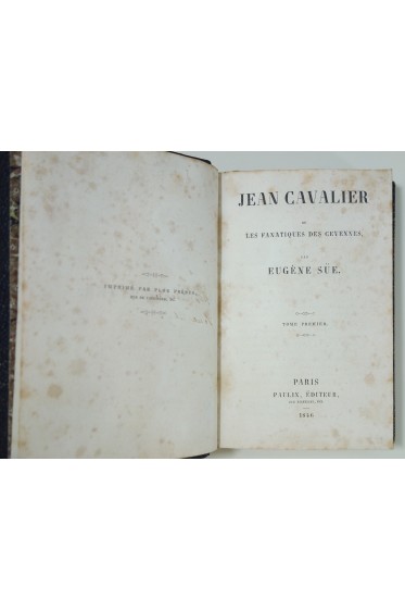 Eugène Sue - Jean Cavalier ou les Fanatiques des Cévennes. 1846 Rare 4/4