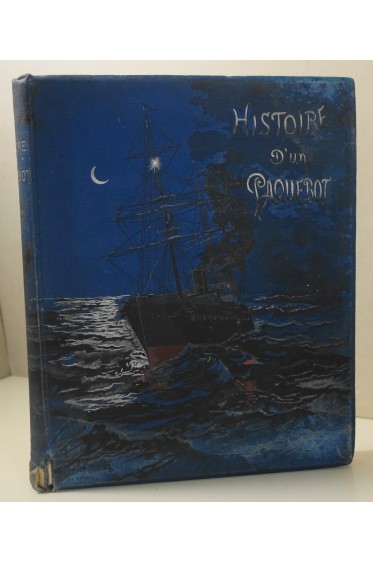 Histoire d'un paquebot - dessins, plan - Cartonnage illustré, Ed Quantin