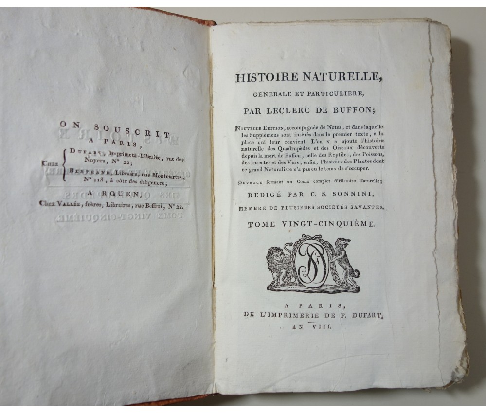 Buffon – Histoire Naturelle Des Quadrupèdes – 1775 – Tome IV – 21 Planches – Reliure Cuir