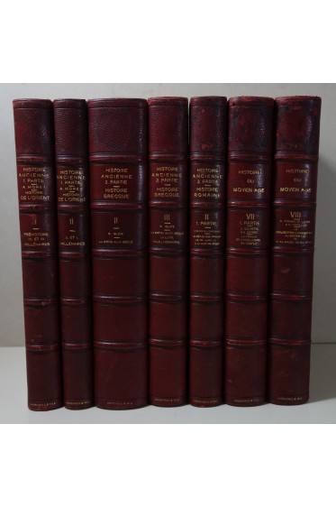 Reliures signées : Histoire générale - Presses Universitaires de France - 7vol/20 - 1929-1938