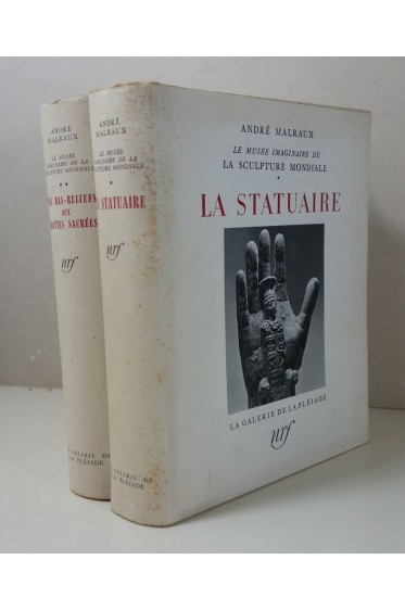 MALRAUX. Le Musée imaginaire de la sculpture mondiale, tomes I et II, Statuaire, Bas-Reliefs