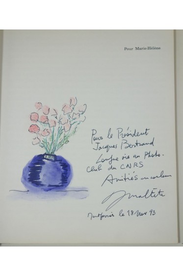 MALTETE. Au petit bonheur la France. ENVOI signé + DESSIN original - PHOTOGRAPHIE