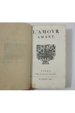 RELIURE vélin signée CANAPE - L'Amour Amant. Davois, réimpression sur vergé, 1914