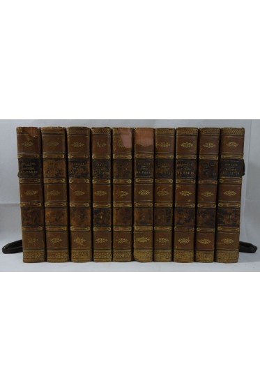 DULAURE. Histoire de PARIS, 10 tomes - complet. GUILLAUME, 1829, nombreuses gravures