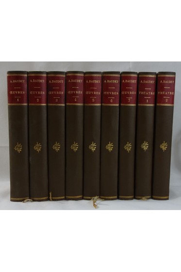 [ BELLES RELIURES ] Alphonse DAUDET. Oeuvres complètes - 9 volumes. FAYARD frères - Théâtre