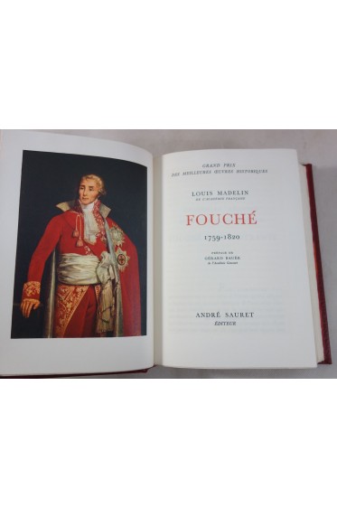 Fouché 1759-1820. Grand prix des meilleures oeuvres historiques, Sauret, numéroté sur vergé d'Arches