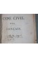 EO - CODE CIVIL des Français, Edition originale et seul officielle. An XII - 1804 - Avec Table
