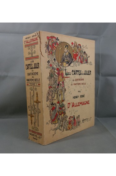 D'ALLEMAGNE. LES CARTES A JOUER du 14è au 20è s. Planches couleurs, 1906, T.1 - RARE
