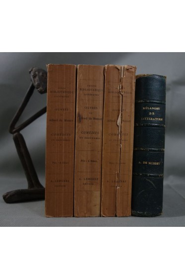 Oeuvres de Alfred de MUSSET - Comédies et Proverbes, 3 tomes + Mélanges. LEMERRE