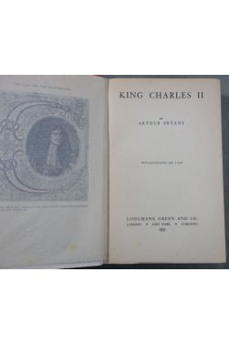 KING CHARLES II by Arthur Bryant - 1931- with illustrations and a map, Longmans