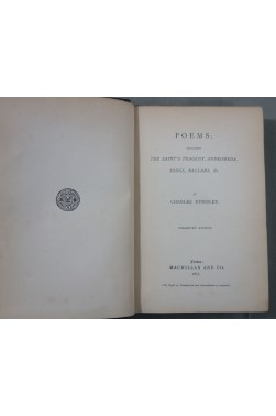 Charles KINGSLEY. Poems - 1878. The Saint's Tragedy, Andromeda, Ballads - Macmillan