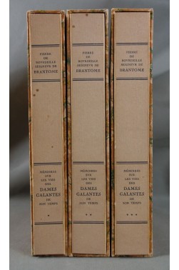BRANTOME. Vies des Dames Galantes, 3 vol. illustrés par HUBERT - numérotés sur vélin
