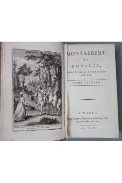 RARISSIME - Charlotte SMITH. MONTALBERT et Rosalie - tomes 1 et 2 Reliés - Gravures, 1799