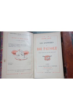 2 RELIURES - Pierre LOUYS. Roi Pausole, éd. illustrée par Métivet + Femme et Pantin