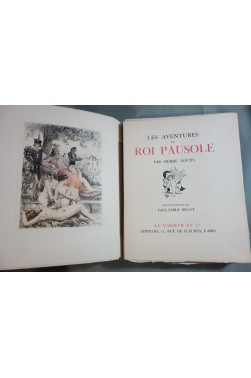 SUPERBES illustrations couleurs de BECAT - LOUYS.Les Aventures du Roi Pausole - 1947