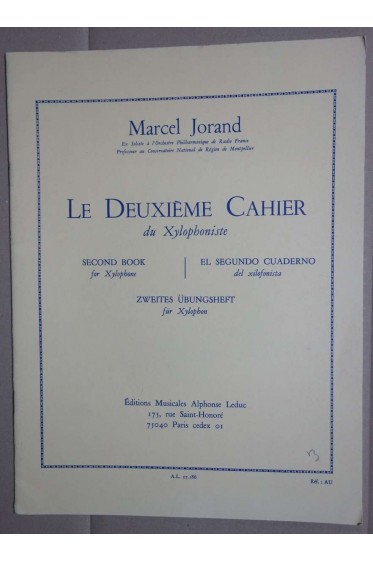 Le deuxième cahier du xylophoniste - M. Jorand - Ed. Leduc - Partition -