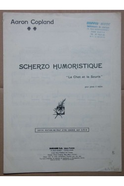 Scherzo Humoristique Le Chat Et La Souris - Aaron Copland - Pour Piano 2 mains -