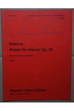 Brahms - Walzer für Klavier, Op. 39 - Version à deux mains -