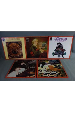 LOT x5 Vinyles 12" 33 tours LP - EMI La Voix de son maitre - MOZART, Verdi, Liszt