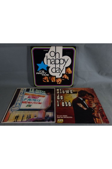 LOT x7 Vinyles 33 tours LP - oh happy day + Slows de l'été, Guy Denis + Ciné Disco