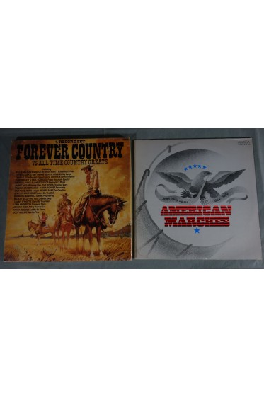LOT x5 Vinyles 33 tours LP - Forever Country 75 all time Country greats + Marches