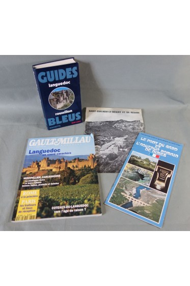 Lot Languedoc Roussillon - Guides Bleus Hachette - Gault Millau spécial n°306 - plaquette Pont du gard