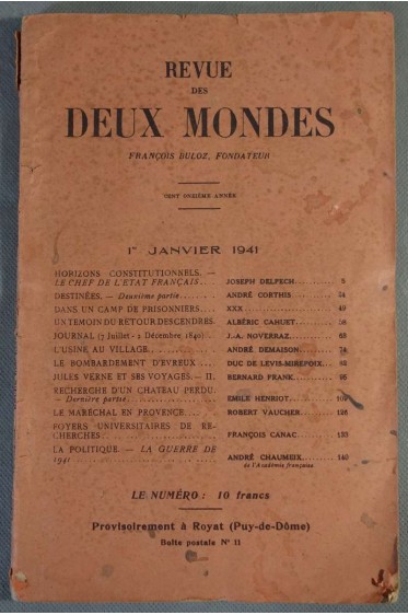 Revue des deux mondes, 2 X par mois, puis mensuelle, paris, 1829...
