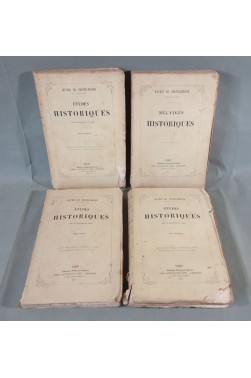 CHATEAUBRIAND. Etudes Historiques, 3 tomes et Mélanges Historiques. 1859 - Gravures