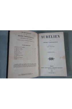 Aurélien par Henri CONSCIENCE - 1ère série, tome 1. Michel Lévy, 1860 - Relié