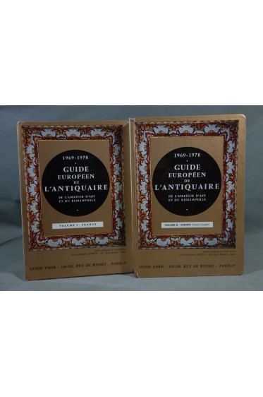 Guide européen de l'antiquaire de l'amateur d'art et du bibliophile, 2 vol, Guide Emer 1969-1970