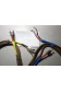 Cables enceintes montés CABASSE cuivre 2,5mm² + 4 fourches + 4 bananes 2x 2,80m