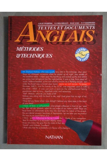 Anglais Méthodes et Techniques - 1ère/Term. - Nathan, 1994 - Neuf -