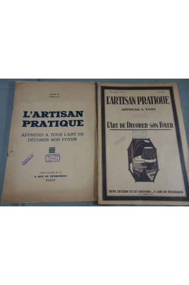 L'Artisan Pratique - Revue Mensuelle d'Art Décoratif - Numéros 254 + 308 1930-35