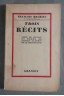 Trois récits: Coup de couteau, Un homme de lettre, Le démon de la connaissance - F. Mauriac -