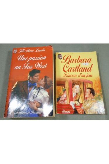 Lot Barbara CARTLAND Princesse d'un jour + Landis - Une passion au Far West