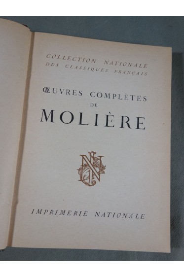 Oeuvres complètes de Molière - Imprimerie Nationale - Richelieu 1947 - Gravures