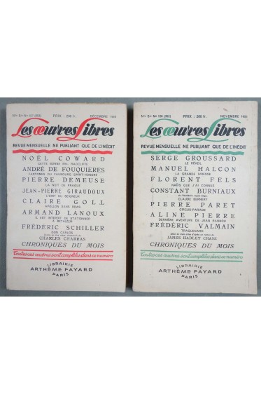 Lot Les oeuvres libres n°126 et 127 - 