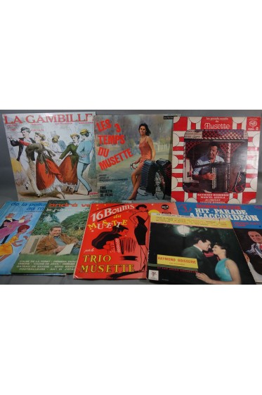 x8 disques 12" Trio Musette de Paris - Raymond Boisserie - Accordeon - Gambille