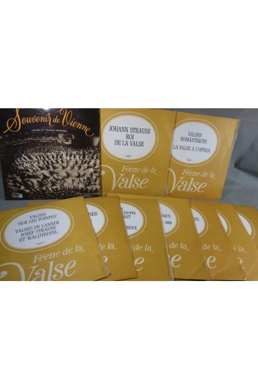 Lot x10 disques vinyles 12" 33 tours Féérie de la Valse + Souvenir de Vienne