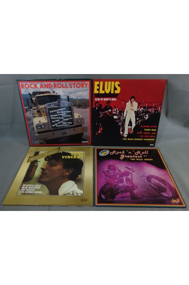 X6 disques vinyles 12" Rock'n Roll Elvis, The Wild Shoes, Graffiti Singers, Gene Vincent