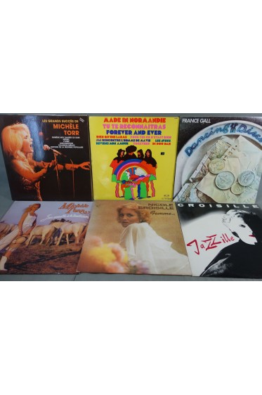 X7 disques vinyles Croisille x2 Michèle Torr x3 France Gall, Made In Normandie