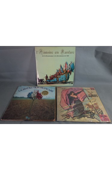 Lot 4 disques vinyles L'histoire en Fanfare - Révolution française - La Commune