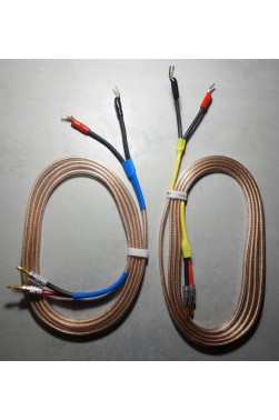 Cables enceintes montés NorStone 4 mm² OFC 2x2,80 m + fiches banane + fourches