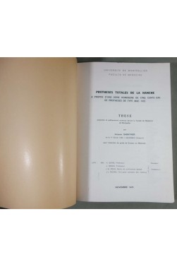 Thèse: Prothèses totales de la hanche - Jacques Sabathier, 1973 -
