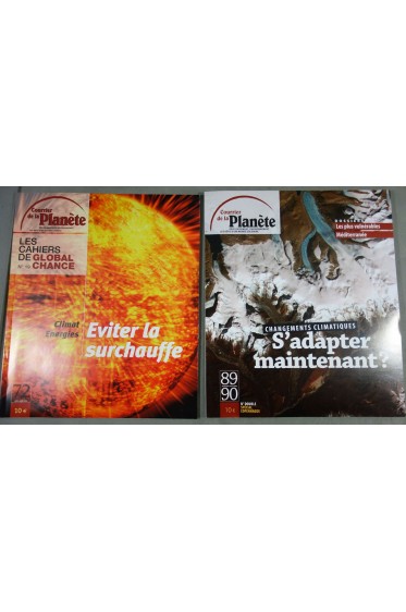 Courrier de la Planète 2 numéros 72 et 89-90 - Changement climatique - la surchauffe
