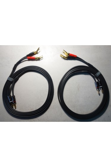 Cables enceintes montés NorStone Black 2,5mm² + 4 bananes + 4 fourches 2 x 2,25m